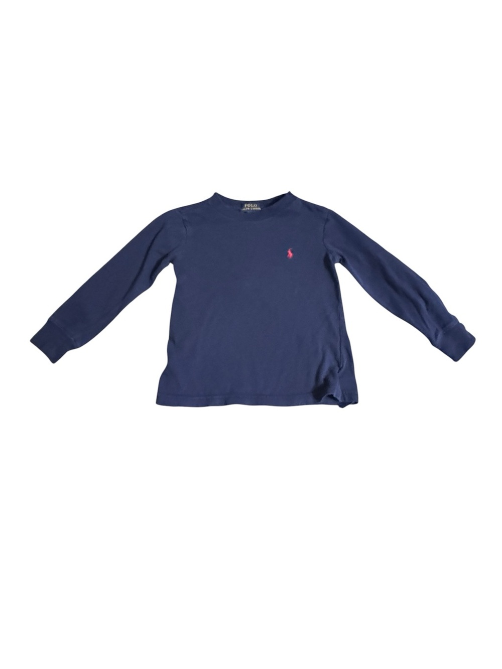 Polo by Ralph Lauren Navy Long-Sleeve Tee with Red Pony Logo